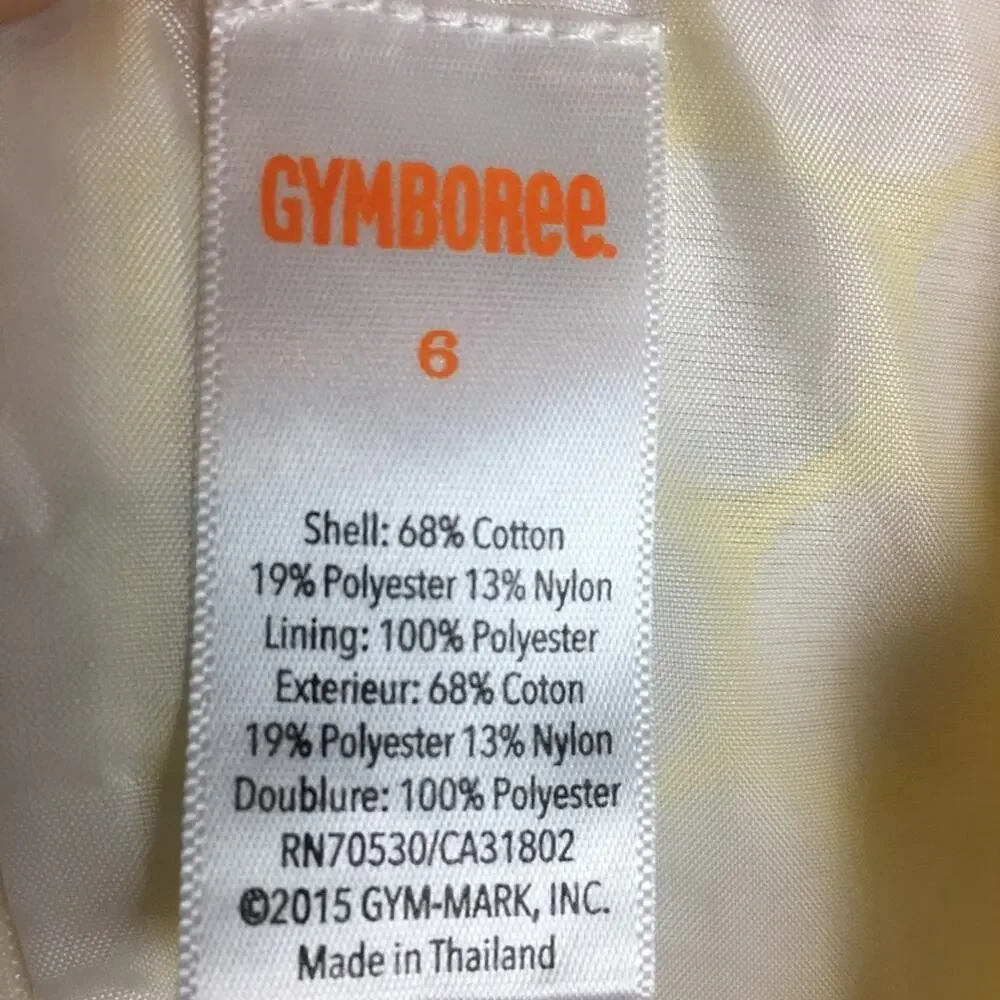 Gymboree Yellow Dot Occasion Short Sleeve Shift Dress 6